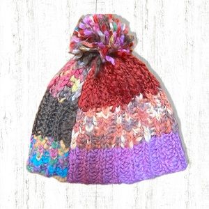 David and Young Patchwork Crochet Beanie